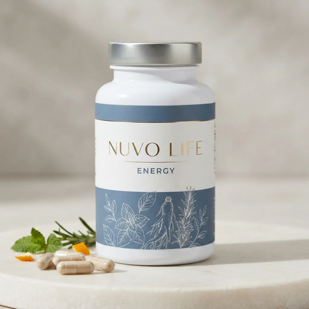 Nuvo Life Energy bottle with capsules